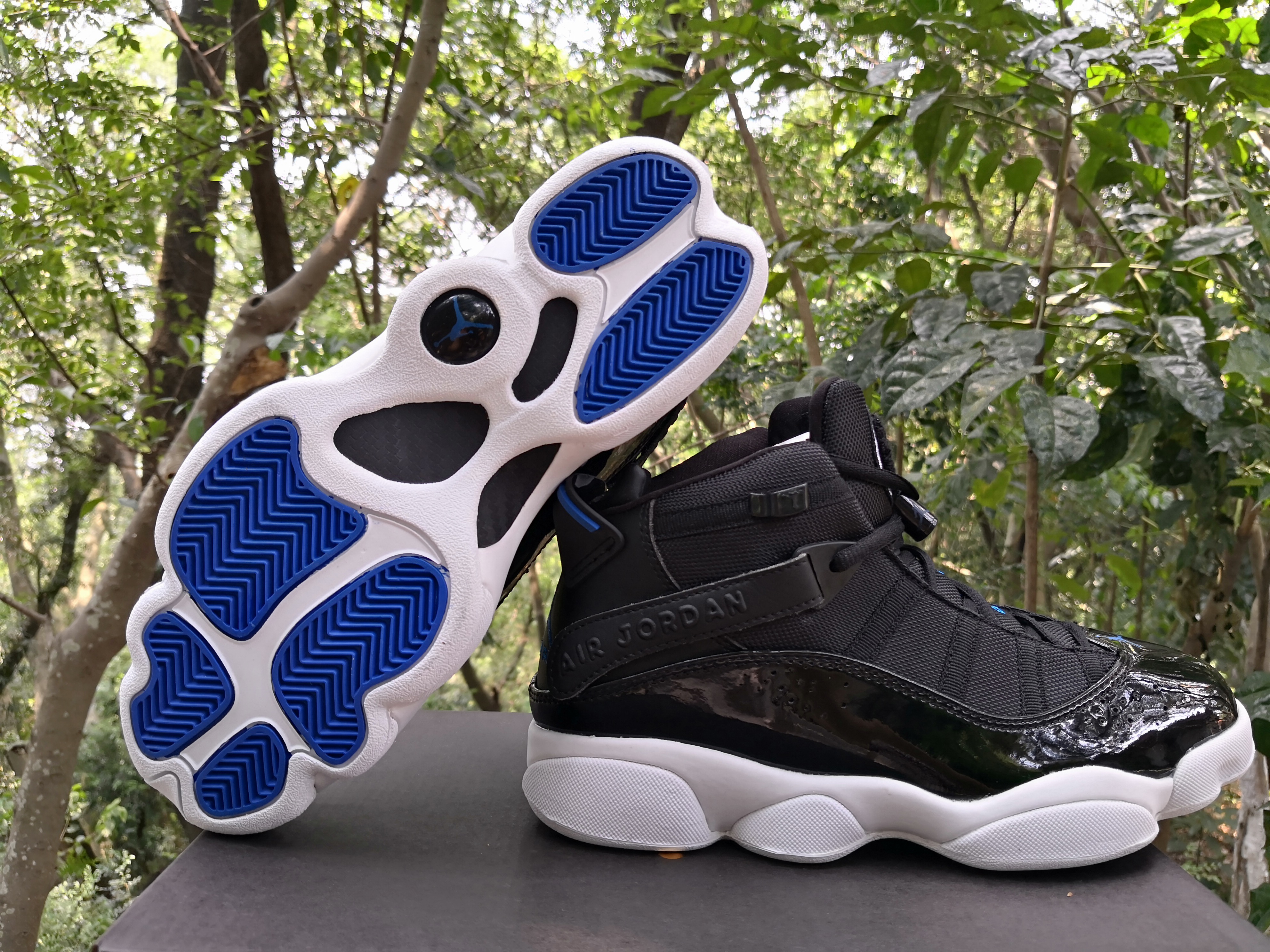 Air Jordan 6 Rings Black Royal Blue Shoes